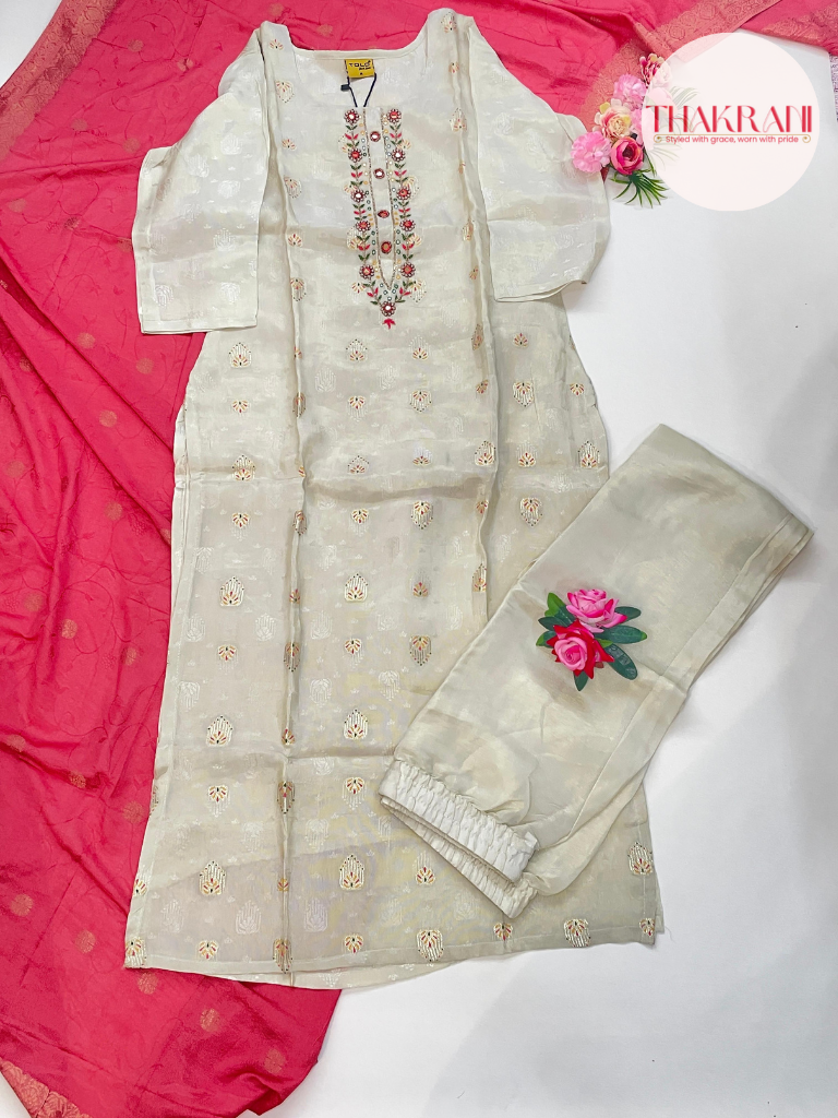Ivory Shimmer Kurta Set