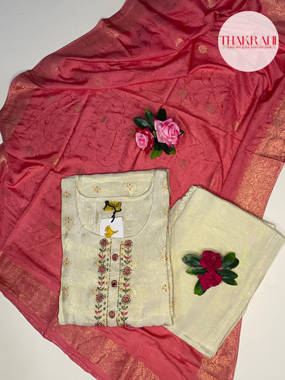 Ivory Shimmer Kurta Set