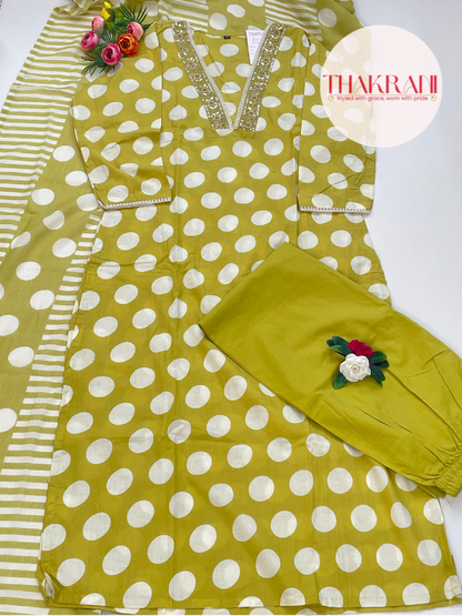 Lemon yellow Kurta set