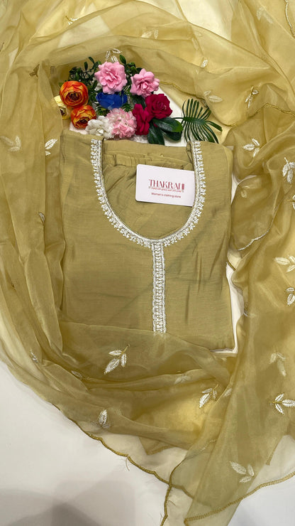 ETHNIC Mul Chanderi Suit